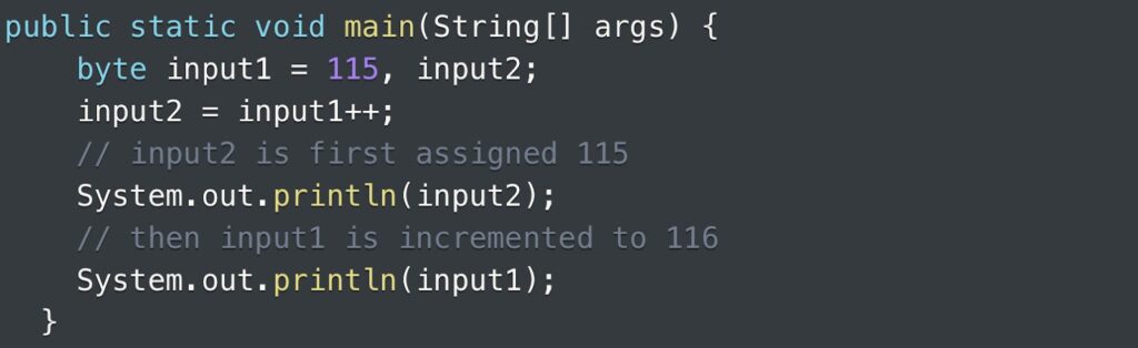 Java code