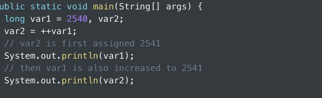 Java code