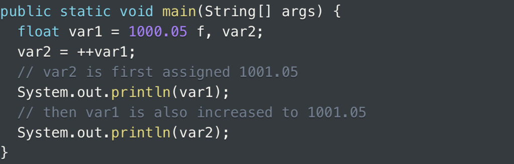 Java code