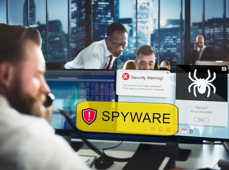Spyware Computer Hacker Virus Malware